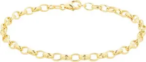 Goldsmiths 18Ct Yellow Gold Hollow Belcher Bracelet - Goldsmiths Bracelets