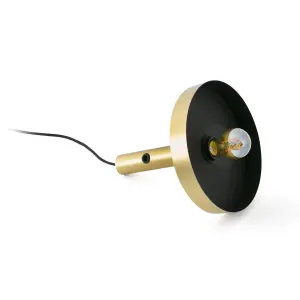 Luminosa Whizz 1 Light Floor Lamps Black, Satin gold, E27