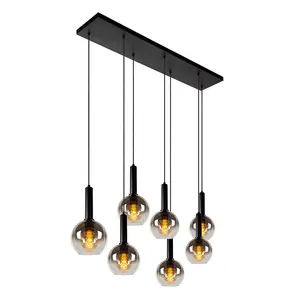 Lucide Marius Modern Bar Pendant Light - 7xE27 - Black