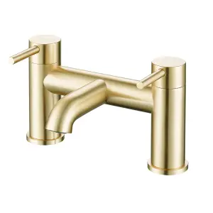 Nes Home Modern Brushed Brass Designer Deck Mounted Bath Filler Tap