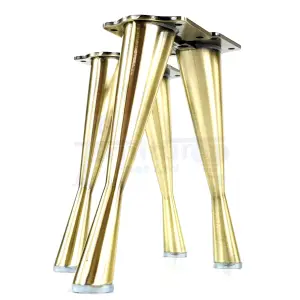 4 x FURNITURE FEET METAL ANTIQUE BRUSHED BRASS FURNITURE LEGS 170mm HIGH  SOFAS CHAIRS STOOLS PreDrilled CWC971