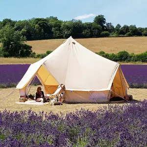 7m Bell Tent - Canvas 285 - Quad door