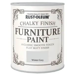 Rust-Oleum Winter grey Flat matt Furniture paint, 2.5L