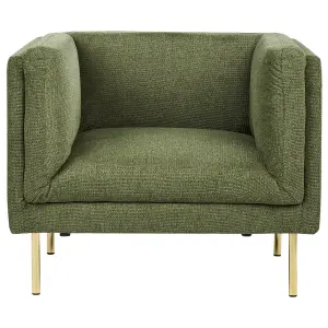 Beliani Retro Armchair MOEN Fabric Green