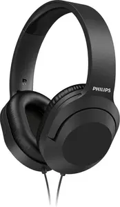 PHILIPS Audio H2005BK/00 Over-Ear Stereo Headphones Wired (2 m Cable, 40 mm Neodymium Drivers, Passive Noise Isolation, Adjustable Headband,