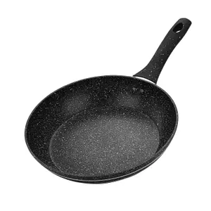 Royalford 26Cm Smart Fry Pan with Durable Granite Coating, Forged Aluminium Non-Stick Frying Pan Induction Hob Egg Omelet Pan