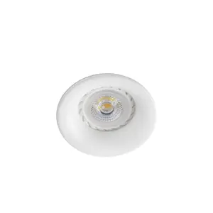 Luminosa Ne 1 Light Round Recessed Spotlight White, GU10