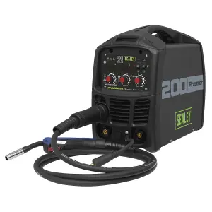 Sealey 200A MIG TIG & MMA Inverter Welder 230V 30A - 200A Black INVMIG200