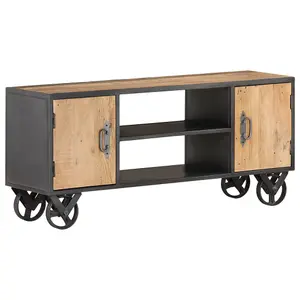 Berkfield TV Cabinet 110x30x49 cm Solid Reclaimed Wood