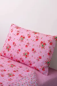 Rachel Riley Strawberry Rose Duvet Cover Set - Cot Bed