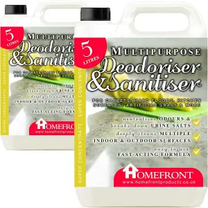 Homefront Multipurpose Deodoriser & Sanitiser Removes Germs & Odours on Carpets Hard Floors Artificial Grass & More 10L