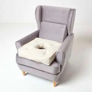 Homescapes Cream Pressure Relief Armchair Booster Cushion