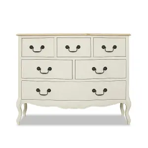 Juliette Champagne Shabby Chic 6 Drawer Chest of Drawers