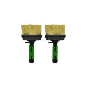 Angled Paint Brush Garden Exterior Shed & Fence Wood Work - Pack of 2