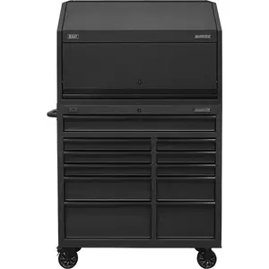 12 Drawer Black Tool Chest with Mobile Storage - 1120mm x 460mm x 1695mm