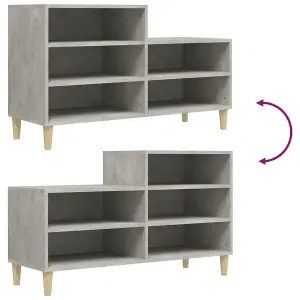 Berkfield Shoe Cabinet Concrete Grey 102x36x60 cm Engineered Wood