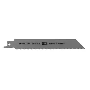 Reciprocating Saw Blade Wood & Plastics 150mm Length 10tpi Pack of 5 by Ufixt