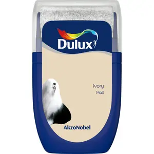 Dulux Standard Ivory Matt Emulsion paint, 30ml