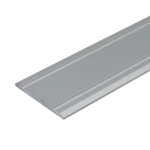 A02 930mm x 30mm 2.7mm Anodised Aluminium Flat Door Threshold Strip - Silver, 0.93m