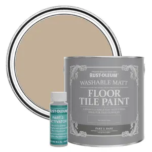 Rust-Oleum Salted Caramel Washable Matt Floor Tile Paint 2.5L