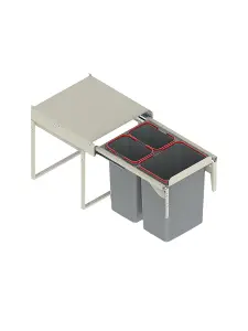 REJS recycle bin, pull out waste bin - W: 450mm (JC606M-3), with front fixing brackets