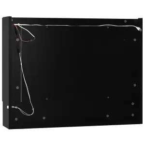 Berkfield LED Bathroom Mirror Cabinet Black 80x15x60 cm MDF