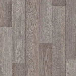 Grey Modern Wood Effect Anti-Slip Vinyl Flooring for Home, Shops, Offices, 2.8mm Thick Vinyl Sheet-7m(23') X 4m(13'1")-28m²