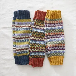 Fair Trade Fair Isle Handknit Waste Wool Legwarmers