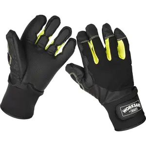 PAIR XL Anti-Vibration Gloves - Breathable Fabric - Power Tool Impact Gloves