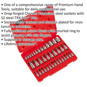 38-Piece TRX Star Socket and Security Bit Set for Versatile Applications