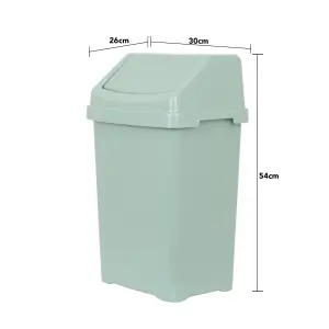 Wham Casa 1x 25L Swing Bin Silver Sage