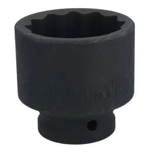 46mm 3/4in Drive Metric Shallow Impact Hub Wheel Nut Socket 12 Sided Bi-Hex