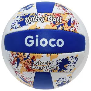 Size 5 Soft Touch Volleyball - League Official Weight - Outdoor BLUE Match Ball