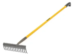 Roughneck 68-302 Sharp-Edge Soil Rake Serrated Edge Garden Rake ROU68302