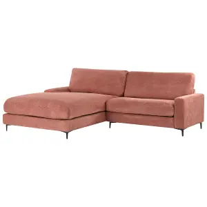 Right-Hand Corner Sofa MALOY Red 3 Seater Right Hand