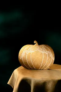 Carved Wooden Pumpkin Free Standing pumpkin decor for home