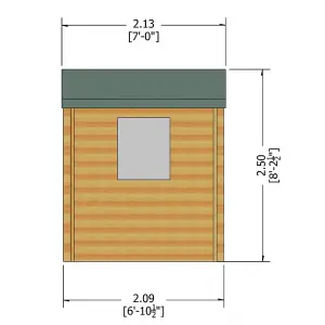 Camelot 19 mm Log Cabin 7 x 7 Feet