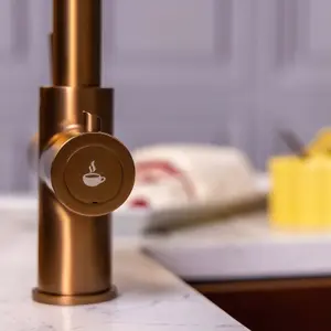 flode Kyld 4 in 1 Instant Boiling & Cold Water Tap with Filtered Chilled Water Brushed Copper Finish