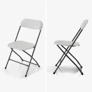 sweeek. Set of 6 folding event chairs Fiesta White 44x81x50 cm