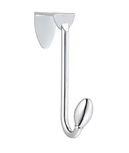 Tulip Chrome effect Zinc alloy Single Over door hook (H)22mm (D)88mm