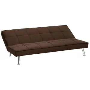 Beliani Retro Sofa Bed HASLE Brown