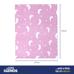 HILLINGTON Glow in the Dark Fleece Blanket - Soft Flannel Fleece Blanket, Perfect Gift for Kids Bedroom