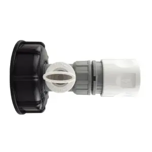 Complete IBC S60X6 Cap Kit with Valve Tap Adapter, Female Hose Connector, and PTFE Tape