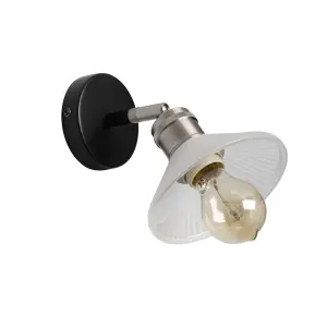 Inlight Ville Satin Nickel effect Wired LED Wall light