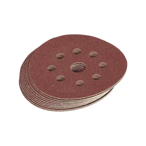 Draper Assorted Grit Hook and Loop Sanding Discs, 125mm (Pack of 10) 63372