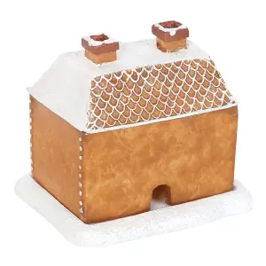 Something Different Gingerbread House Incense Cone Holder Brown/White (One Size)