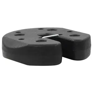 Gazebo Weight Plates Fitness Gym Essential 4 pcs Black 220x50 mm Concrete