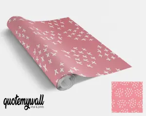 Salmon Pink Cross Pattern Vinyl Wrap