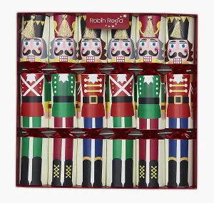 Robin Reed Christmas Crackers - Racing Nutcracker - 13 Inch - 6 Pack