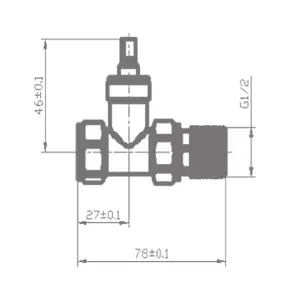 Right Radiators 15mm x 1/2" Satin Nickel Straight Lockshield Valve Towel Rail Radiator Valves Central Heating Taps